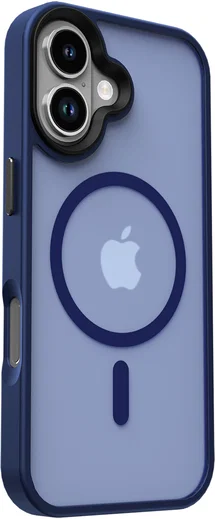 Apple iPhone 17 Hoesje met MagSafe Back Cover Matte Donker Blauw afbeelding 15