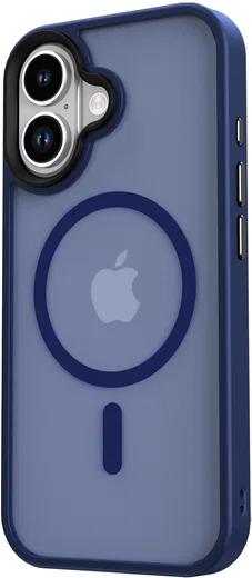 Apple iPhone 17 Hoesje met MagSafe Back Cover Matte Donker Blauw afbeelding 16