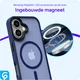 Apple iPhone 17 Hoesje met MagSafe Back Cover Matte Donker Blauw afbeelding 4
