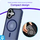 Apple iPhone 17 Hoesje met MagSafe Back Cover Matte Donker Blauw afbeelding 8