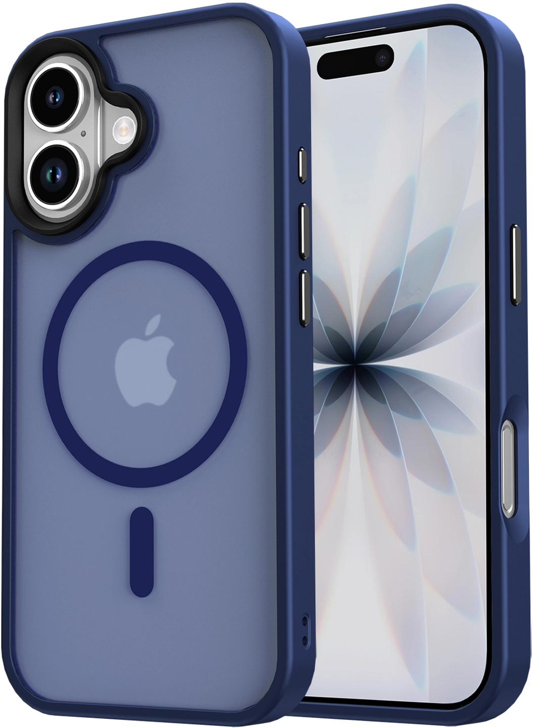 Apple iPhone 17 Hoesje met MagSafe Back Cover Matte Donker Blauw afbeelding 18