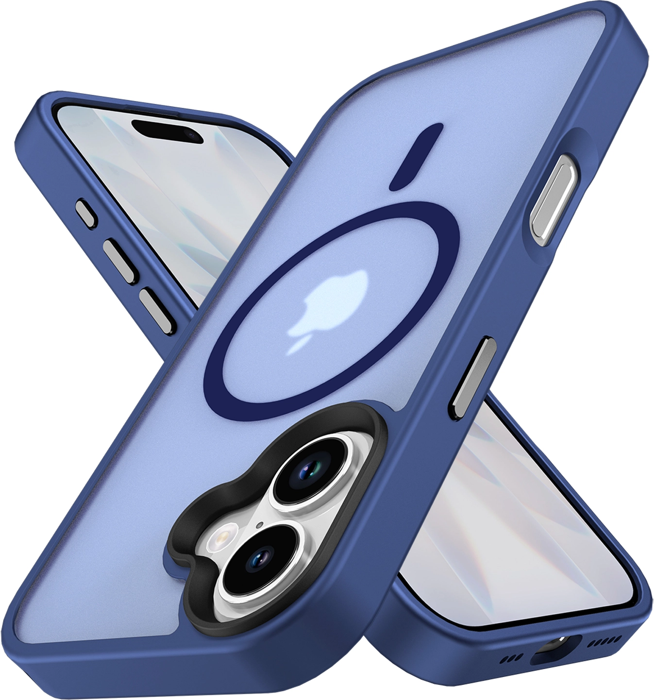 Apple iPhone 17 Hoesje met MagSafe Back Cover Matte Donker Blauw afbeelding 10