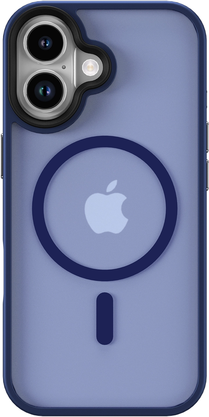 Apple iPhone 17 Hoesje met MagSafe Back Cover Matte Donker Blauw afbeelding 11
