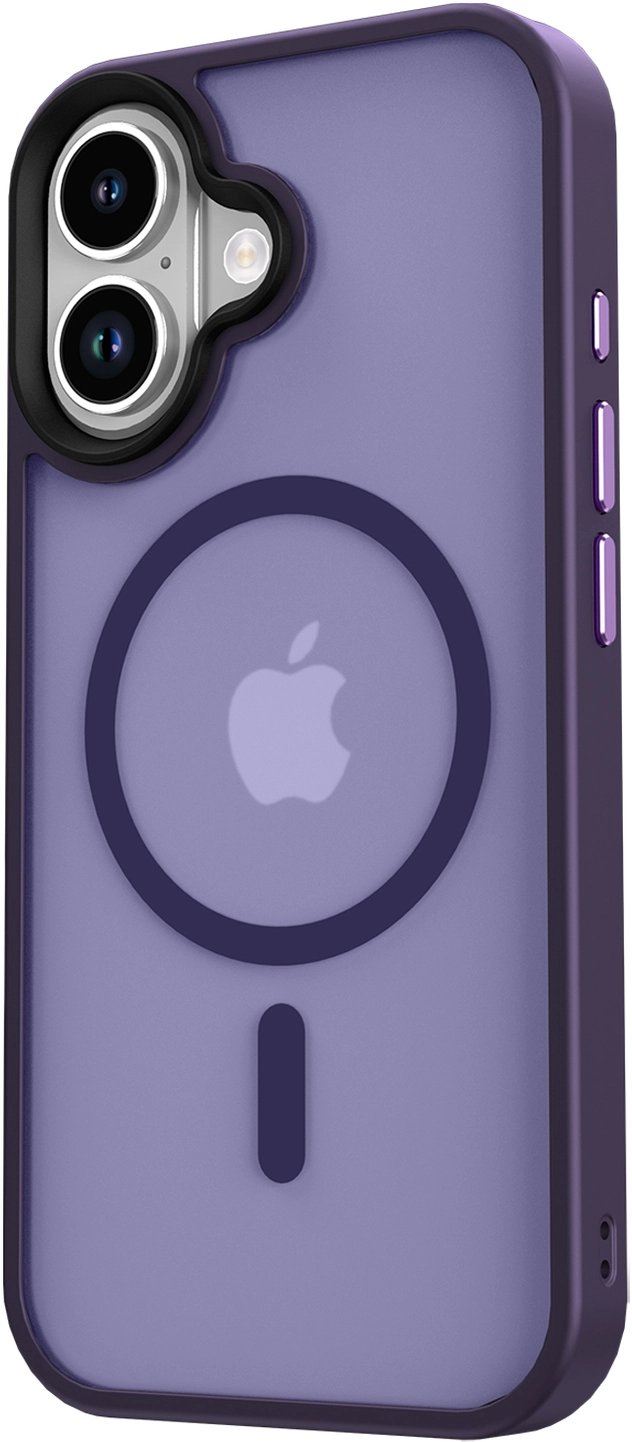 Apple iPhone 17 Hoesje met MagSafe Back Cover Matte Donker Paars afbeelding 13