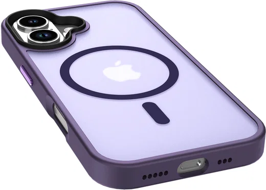 Apple iPhone 17 Hoesje met MagSafe Back Cover Matte Donker Paars afbeelding 15