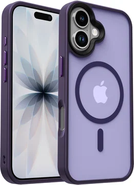 Apple iPhone 17 Hoesje met MagSafe Back Cover Matte Donker Paars