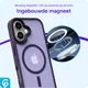 Apple iPhone 17 Hoesje met MagSafe Back Cover Matte Donker Paars afbeelding 7