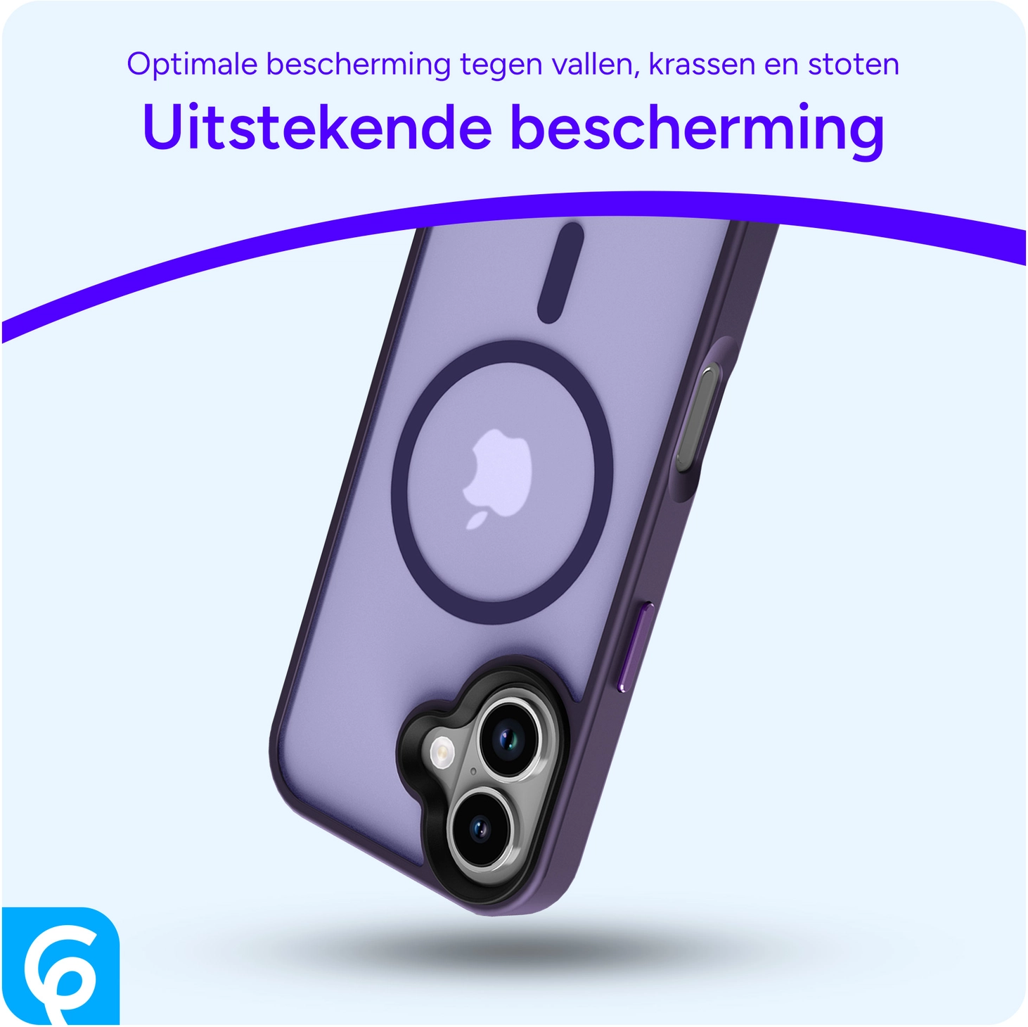 Apple iPhone 17 Hoesje met MagSafe Back Cover Matte Donker Paars afbeelding 8