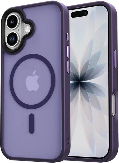 Apple iPhone 17 Hoesje met MagSafe Back Cover Matte Donker Paars afbeelding 19
