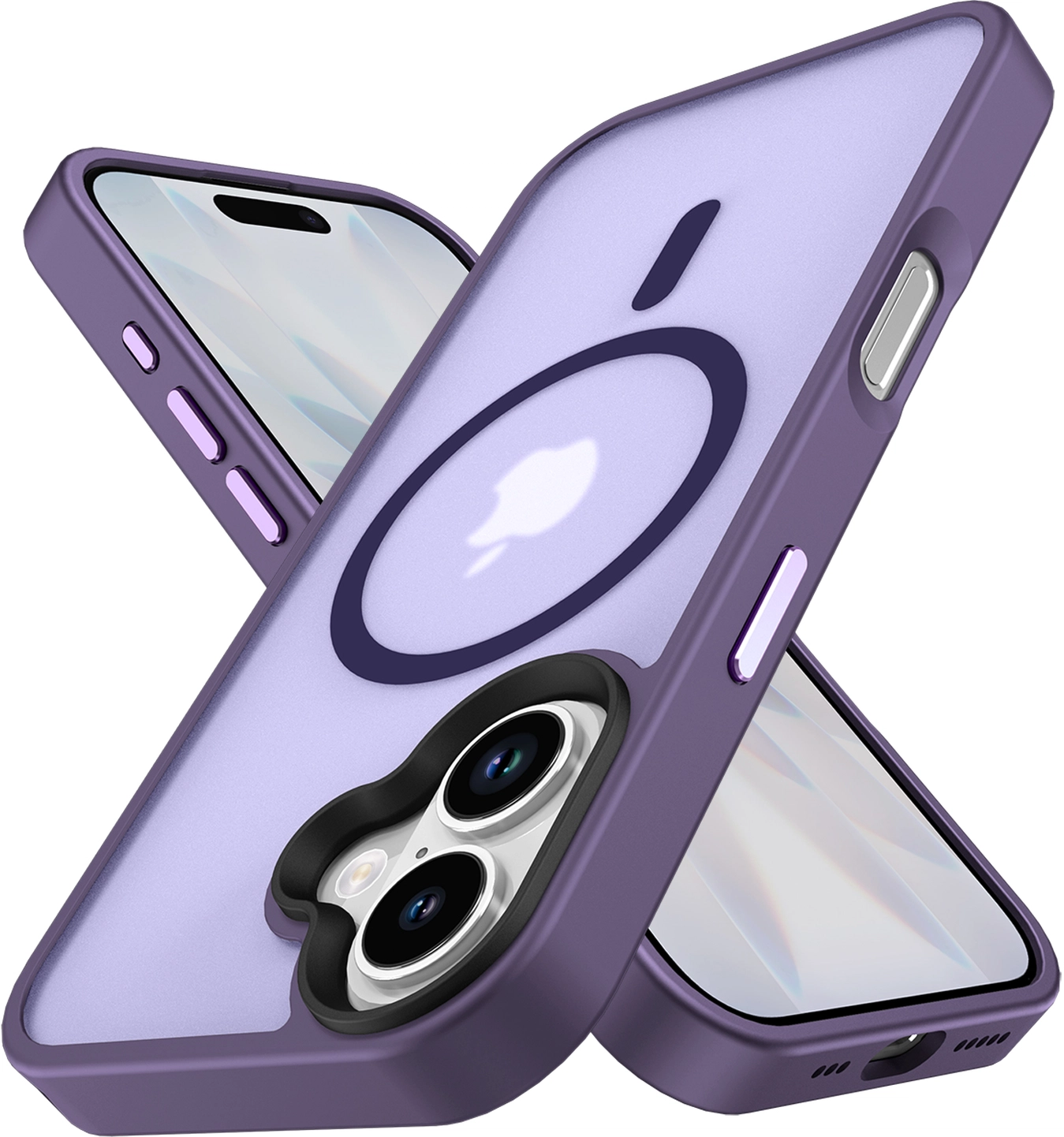 Apple iPhone 17 Hoesje met MagSafe Back Cover Matte Donker Paars afbeelding 11