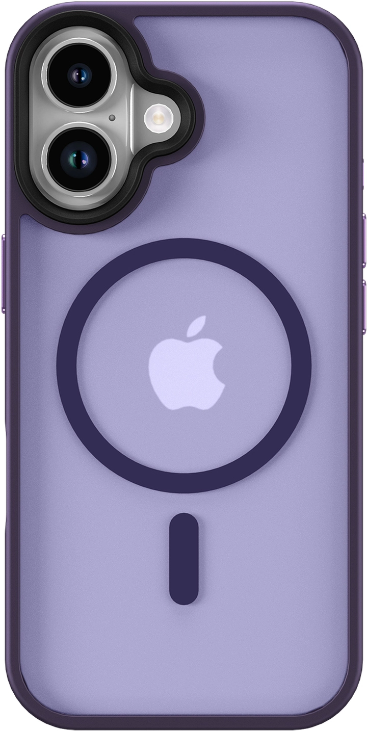 Apple iPhone 17 Hoesje met MagSafe Back Cover Matte Donker Paars afbeelding 12