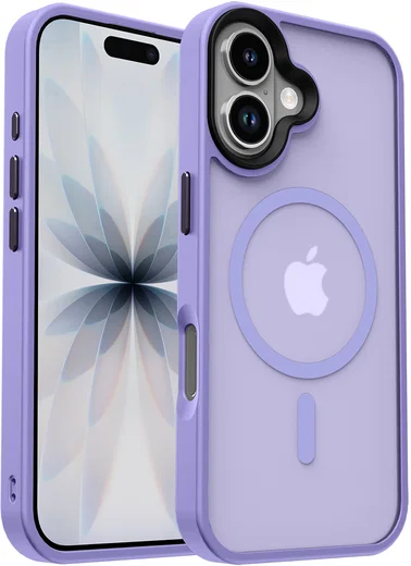 Apple iPhone 17 Hoesje met MagSafe Back Cover Matte Paars afbeelding 1