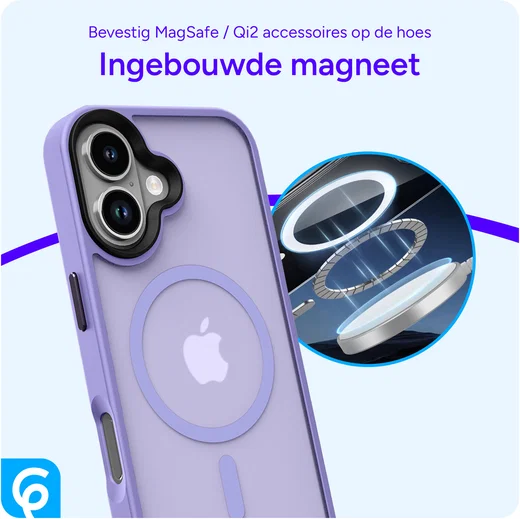 Apple iPhone 17 Hoesje met MagSafe Back Cover Matte Paars afbeelding 7