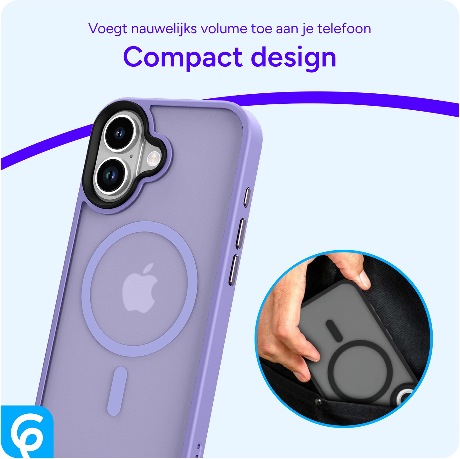 Apple iPhone 17 Hoesje met MagSafe Back Cover Matte Paars afbeelding 10