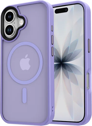 Apple iPhone 17 Hoesje met MagSafe Back Cover Matte Paars afbeelding 19