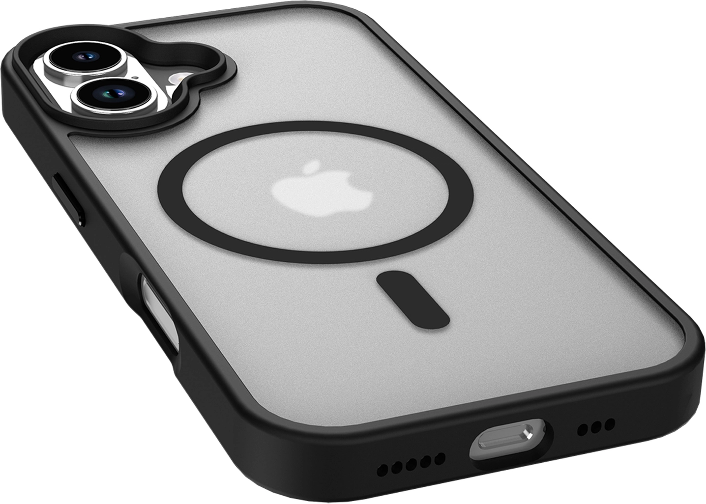 Apple iPhone 17 Hoesje met MagSafe Back Cover Matte Zwart afbeelding 16