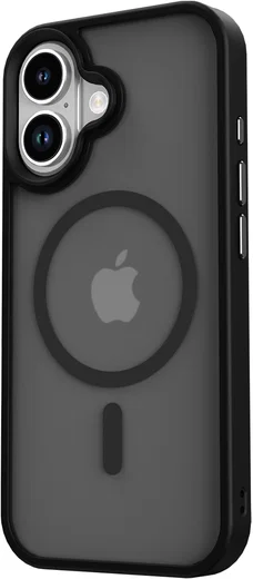 Apple iPhone 17 Hoesje met MagSafe Back Cover Matte Zwart afbeelding 2