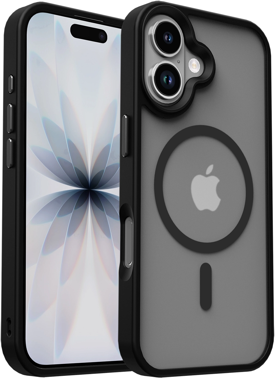 Apple iPhone 17 Hoesje met MagSafe Back Cover Matte Zwart afbeelding 1