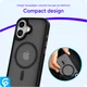 Apple iPhone 17 Hoesje met MagSafe Back Cover Matte Zwart afbeelding 12