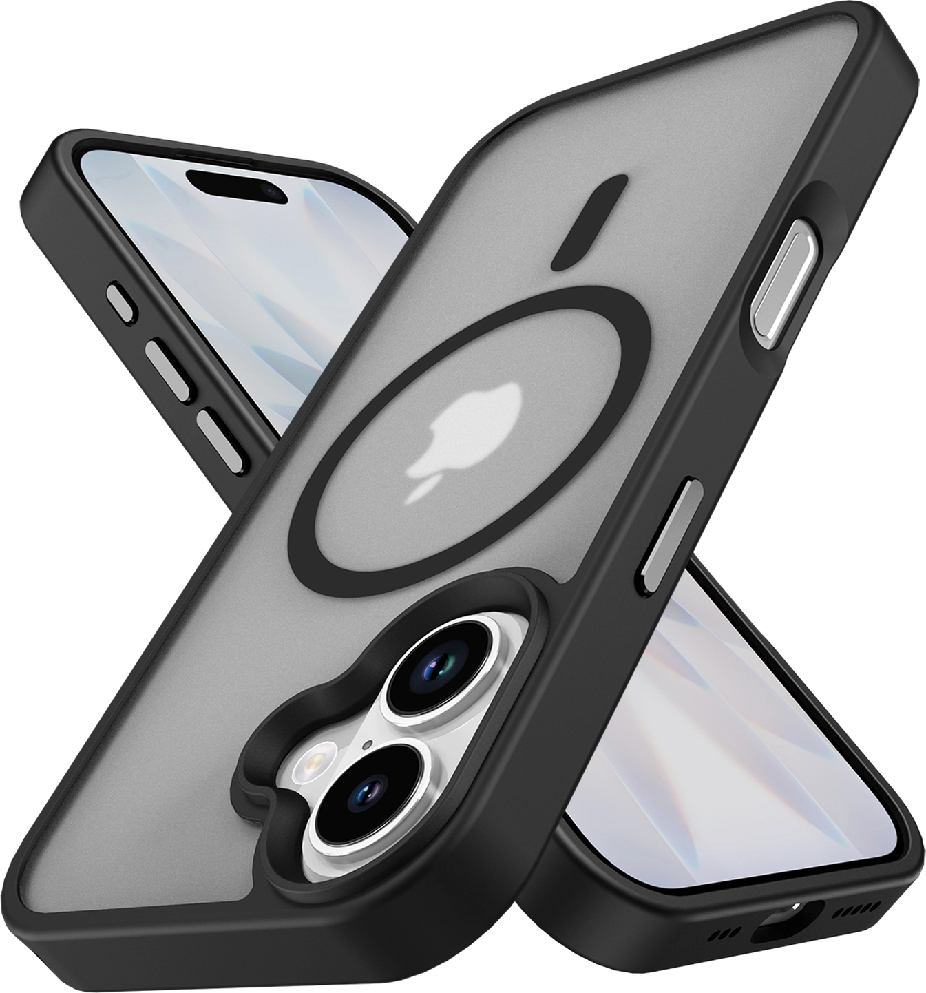 Apple iPhone 17 Hoesje met MagSafe Back Cover Matte Zwart afbeelding 13