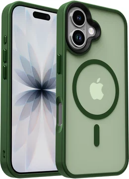 Apple iPhone 17 Hoesje met MagSafe Back Cover Matte Donker Groen