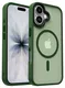 Apple iPhone 17 Hoesje met MagSafe Back Cover Matte Donker Groen afbeelding 2