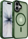 Apple iPhone 17 Hoesje met MagSafe Back Cover Matte Donker Groen
