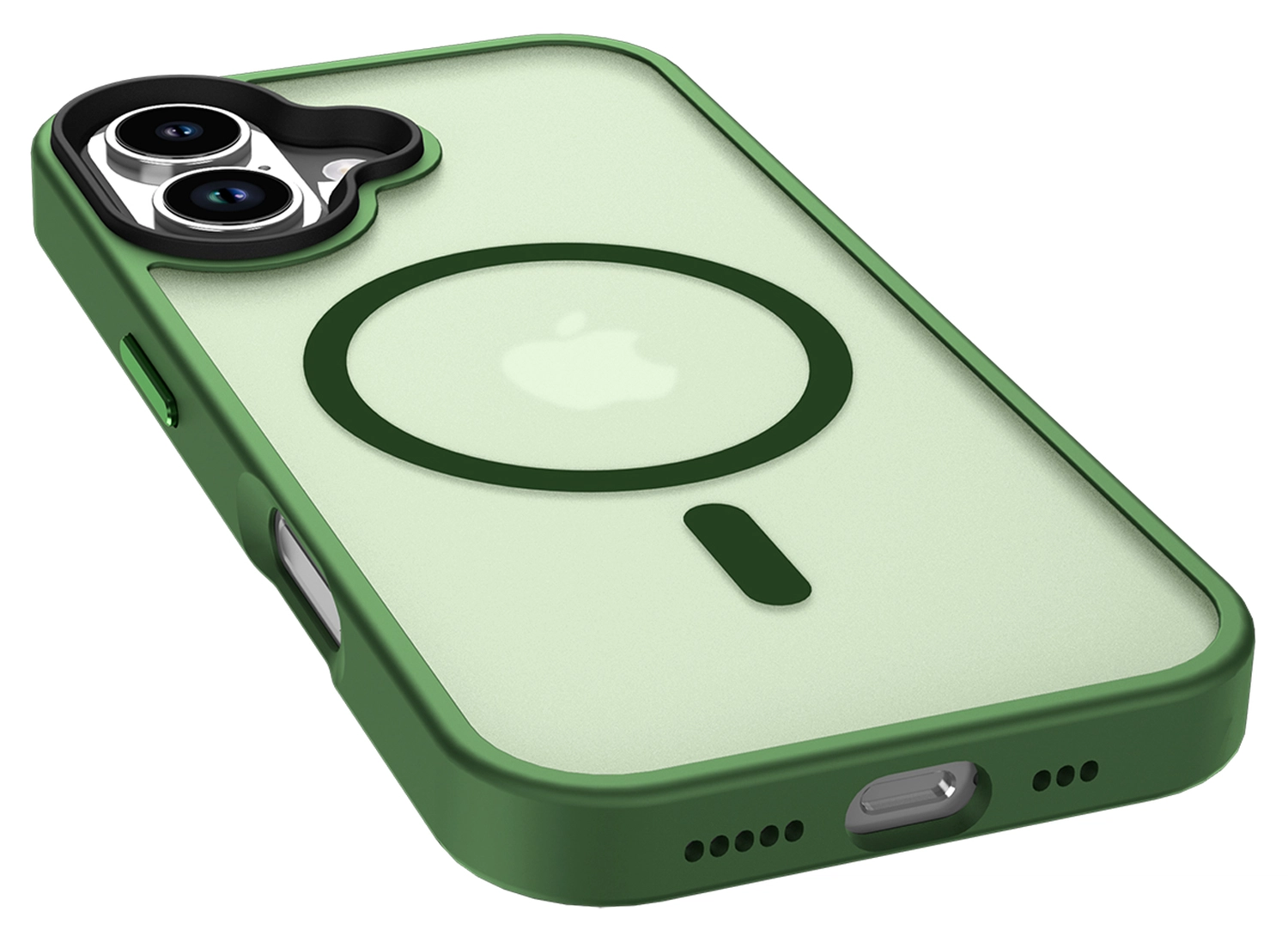 Apple iPhone 17 Hoesje met MagSafe Back Cover Matte Donker Groen afbeelding 14