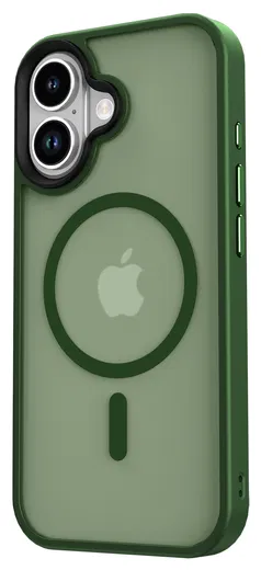 Apple iPhone 17 Hoesje met MagSafe Back Cover Matte Donker Groen afbeelding 16
