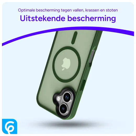 Apple iPhone 17 Hoesje met MagSafe Back Cover Matte Donker Groen afbeelding 7