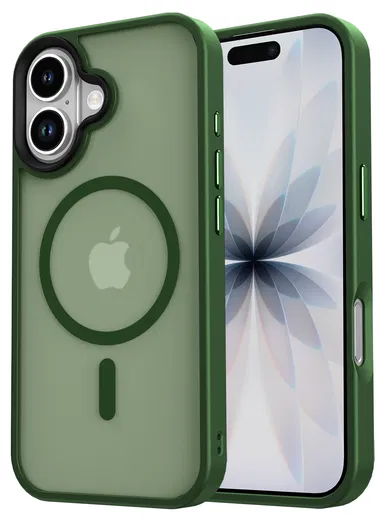 Apple iPhone 17 Hoesje met MagSafe Back Cover Matte Donker Groen afbeelding 18