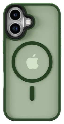 Apple iPhone 17 Hoesje met MagSafe Back Cover Matte Donker Groen afbeelding 11
