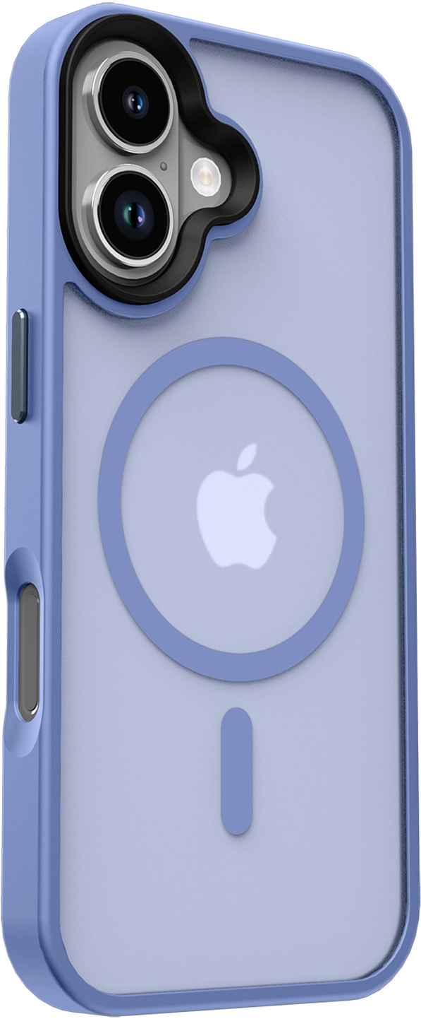 Apple iPhone 17 Hoesje met MagSafe Back Cover Matte Blauw afbeelding 13