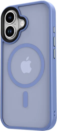 Apple iPhone 17 Hoesje met MagSafe Back Cover Matte Blauw afbeelding 15
