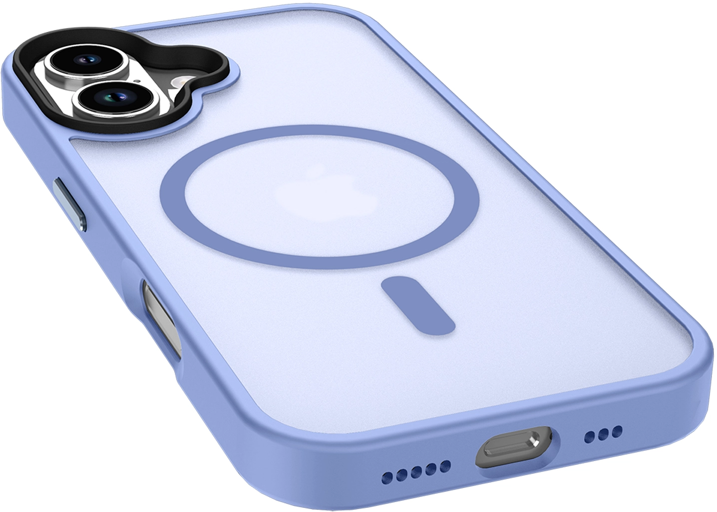 Apple iPhone 17 Hoesje met MagSafe Back Cover Matte Blauw afbeelding 18