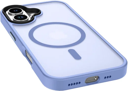 Apple iPhone 17 Hoesje met MagSafe Back Cover Matte Blauw afbeelding 18