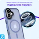 Apple iPhone 17 Hoesje met MagSafe Back Cover Matte Blauw afbeelding 7