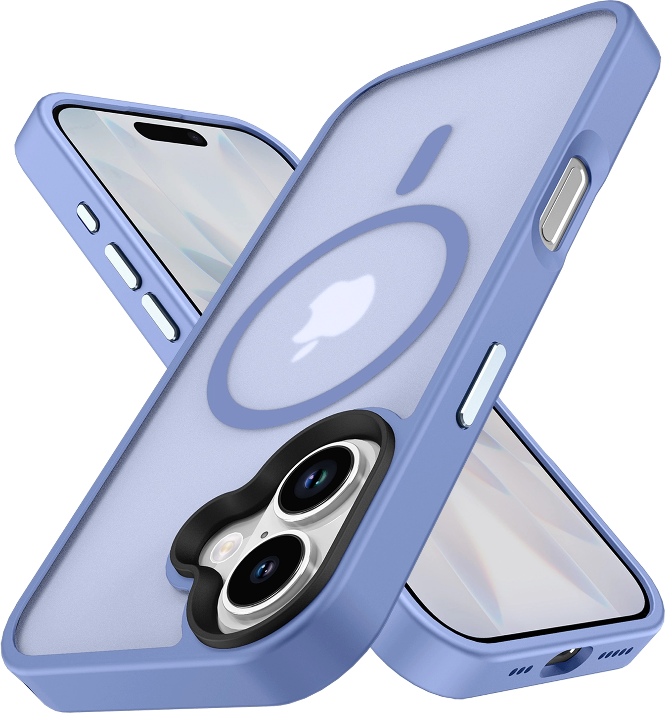 Apple iPhone 17 Hoesje met MagSafe Back Cover Matte Blauw afbeelding 11