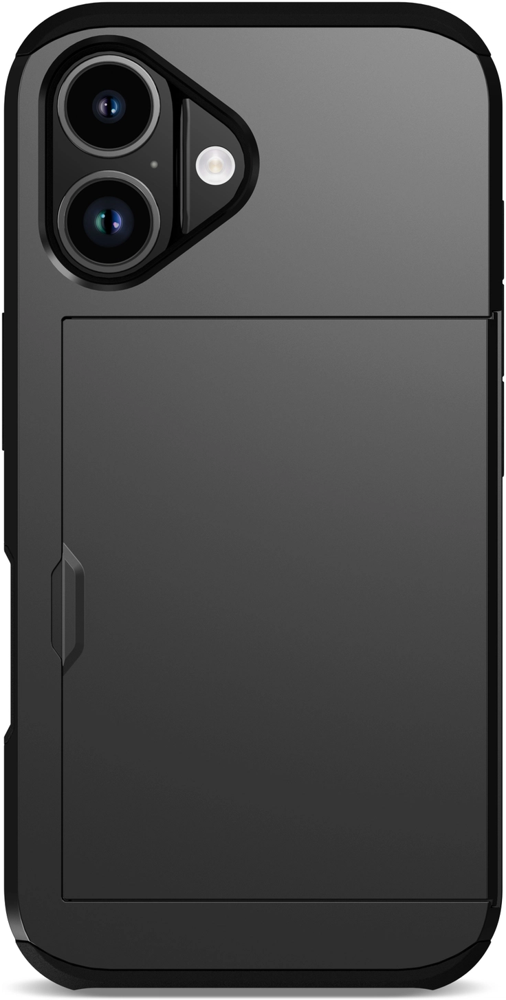 Apple iPhone 17 Hoesje met Slider Kaarthouder Back Cover Zwart afbeelding 14