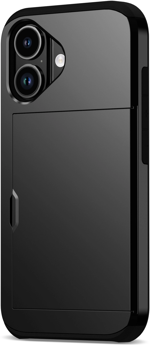 Apple iPhone 17 Hoesje met Slider Kaarthouder Back Cover Zwart afbeelding 16