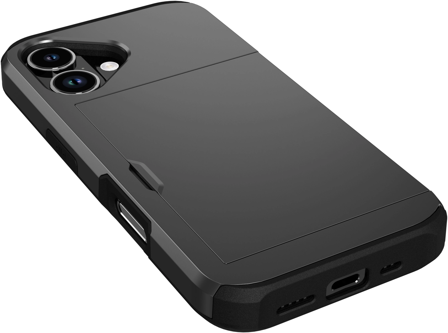 Apple iPhone 17 Hoesje met Slider Kaarthouder Back Cover Zwart afbeelding 18