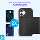 Apple iPhone 17 Hoesje met Slider Kaarthouder Back Cover Zwart afbeelding 6