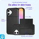 Apple iPhone 17 Hoesje met Slider Kaarthouder Back Cover Zwart afbeelding 9