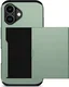 Apple iPhone 17 Hoesje met Slider Kaarthouder Back Cover Groen afbeelding 2
