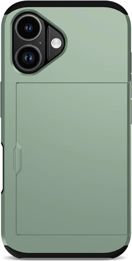 Apple iPhone 17 Hoesje met Slider Kaarthouder Back Cover Groen afbeelding 13
