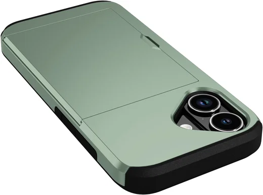 Apple iPhone 17 Hoesje met Slider Kaarthouder Back Cover Groen afbeelding 15