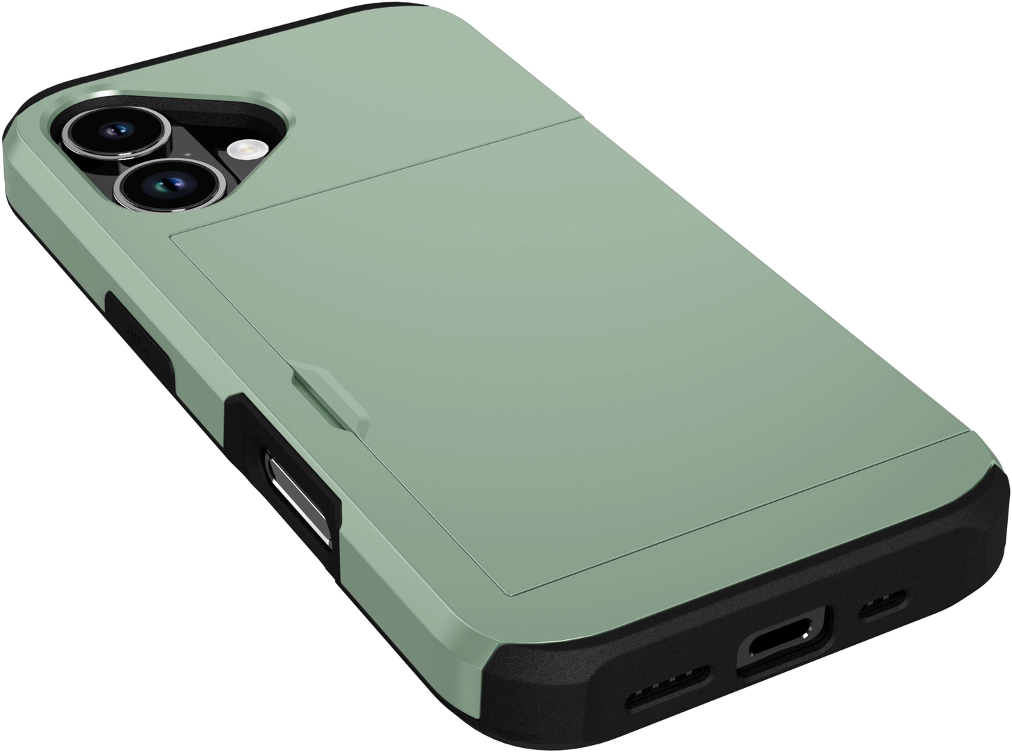 Apple iPhone 17 Hoesje met Slider Kaarthouder Back Cover Groen afbeelding 17