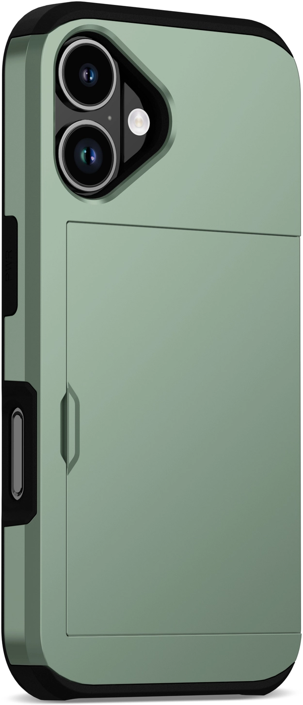 Apple iPhone 17 Hoesje met Slider Kaarthouder Back Cover Groen afbeelding 18