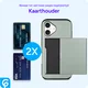Apple iPhone 17 Hoesje met Slider Kaarthouder Back Cover Groen afbeelding 6