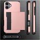 Apple iPhone 17 Hoesje met Slider Kaarthouder Back Cover Roze afbeelding 11
